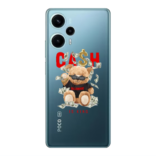 Xiaomi Poco F5 Cash is king Transparent Silicone TPU Θήκη