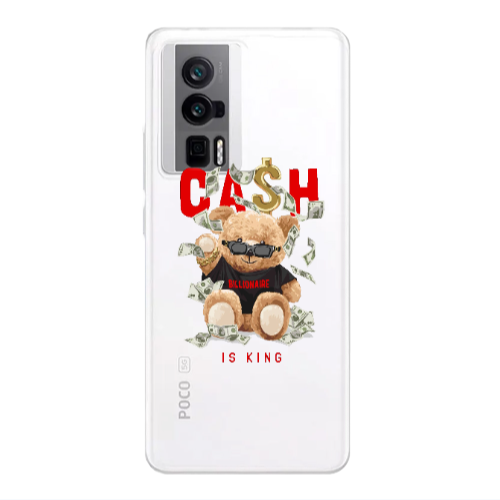 Xiaomi Poco F5 Pro Cash is king Transparent Silicone TPU Θήκη