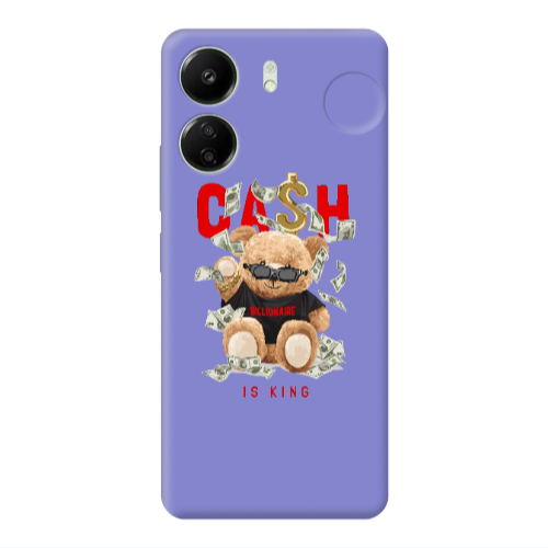 Xiaomi Redmi 13C Cash is king Purple Colored Silicone TPU Θήκη
