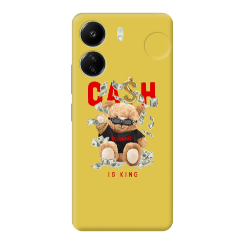 Xiaomi Redmi 13C Cash is king Yellow Colored Silicone TPU Θήκη