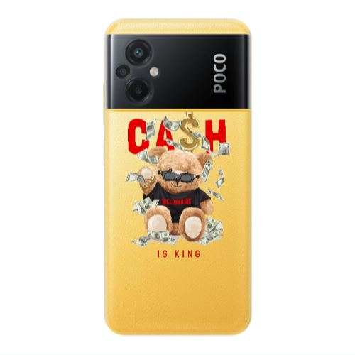 Xiaomi Poco M5 Cash is king Transparent Silicone TPU Θήκη