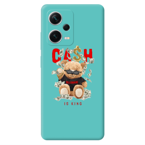 Xiaomi Poco X5 Cash is king Turquoise Colored Silicone TPU Θήκη