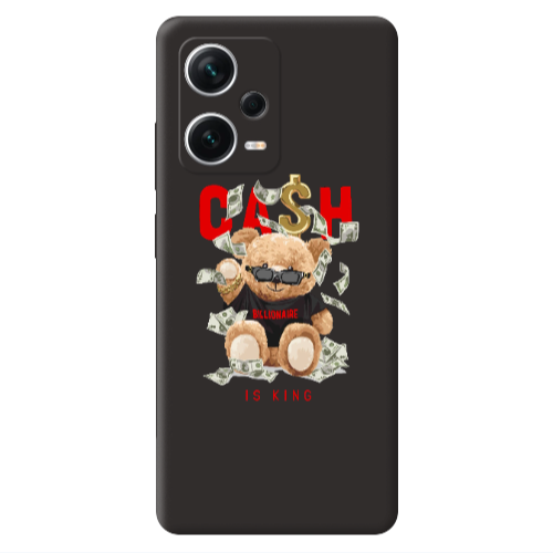 Xiaomi Poco X5 Cash is king Black Colored Silicone TPU Θήκη