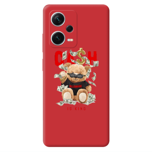 Xiaomi Poco X5 Cash is king Red Colored Silicone TPU Θήκη