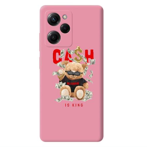 Xiaomi Poco X5 Pro Cash is king Pink Colored Silicone TPU Θήκη
