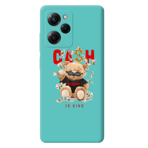 Xiaomi Poco X5 Pro Cash is king Turquoise Colored Silicone TPU Θήκη