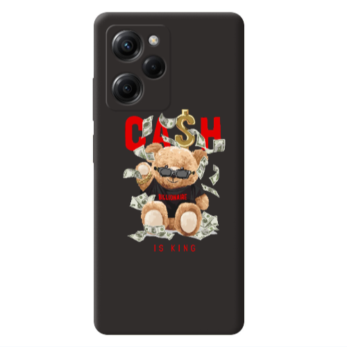 Xiaomi Poco X5 Pro Cash is king Black Colored Silicone TPU Θήκη