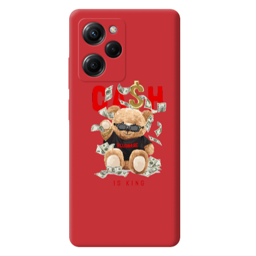 Xiaomi Poco X5 Pro Cash is king Red Colored Silicone TPU Θήκη