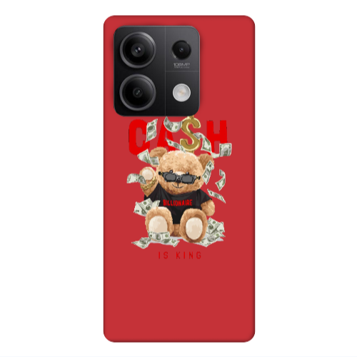 Xiaomi Redmi Note 13 5G Cash is king Red Colored Silicone TPU Θήκη