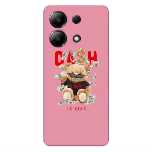 Xiaomi Redmi Note 13 4G Cash is king Pink Colored Silicone TPU Θήκη