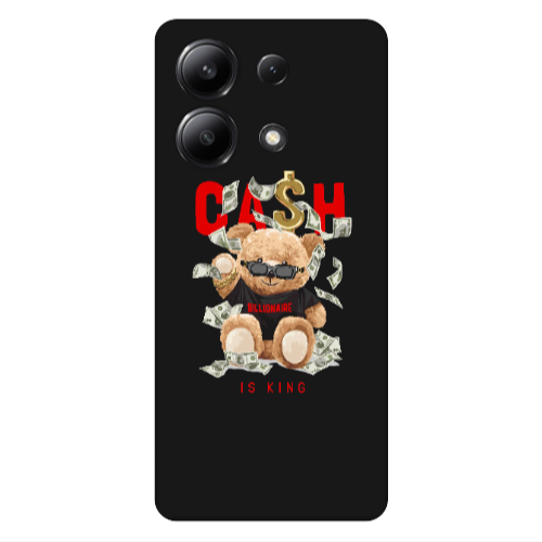 Xiaomi Redmi Note 13 4G Cash is king Black Colored Silicone TPU Θήκη