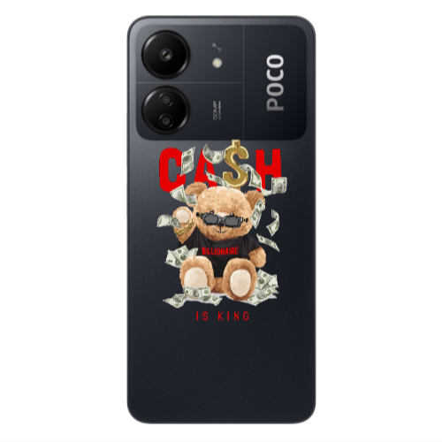 Xiaomi Poco C65 Cash is king Transparent Silicone TPU Θήκη