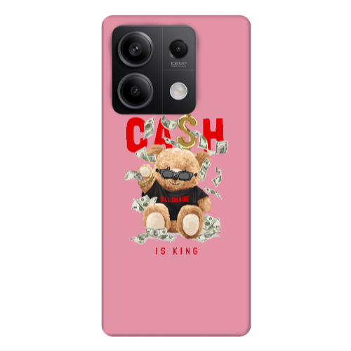 Xiaomi Redmi Note 13Pro 5G Cash is king Pink Colored Silicone TPU Θήκη