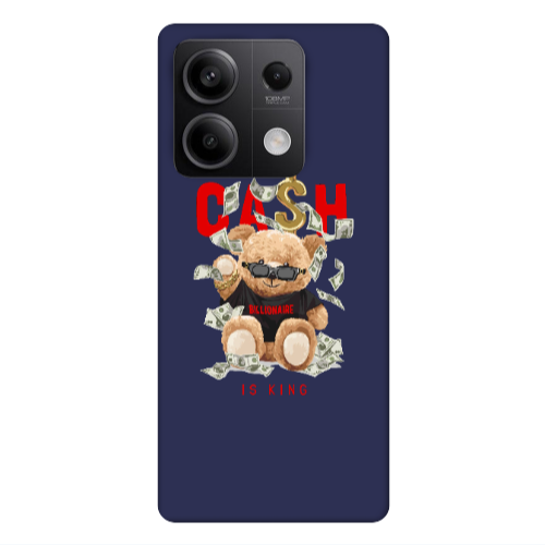 Xiaomi Redmi Note 13Pro 5G Cash is king Dark blue Colored Silicone TPU Θήκη