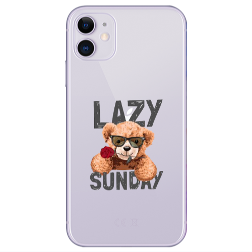 Apple iPhone 11  Lazy sunday Transparent Silicone TPU Θήκη