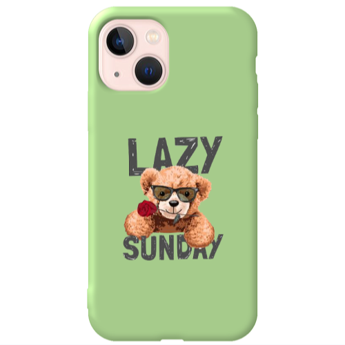 Apple iPhone 13 Lazy sunday Light Green Colored Silicone TPU Θήκη