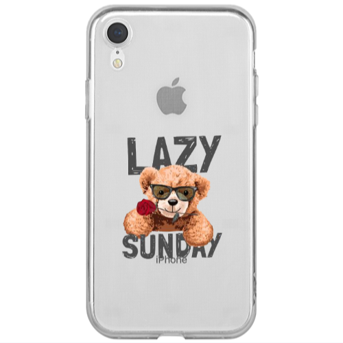 Apple iPhone Xr Lazy sunday Transparent Silicone TPU Θήκη