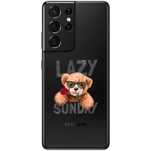 Samsung S21 Ultra Lazy sunday Transparent Silicone TPU Θήκη