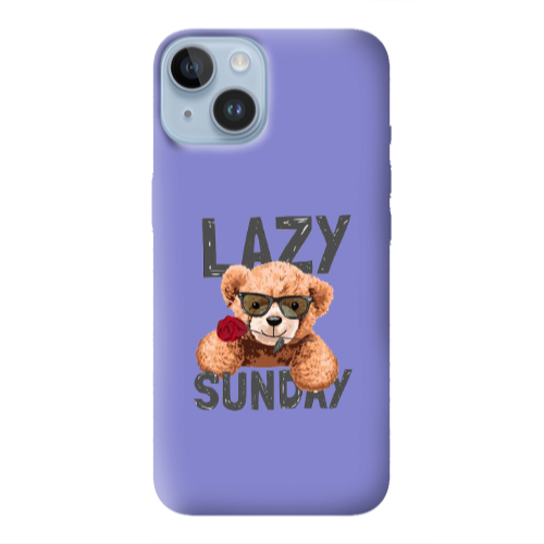 Apple iPhone 14  Lazy sunday Purple Colored Silicone TPU Θήκη