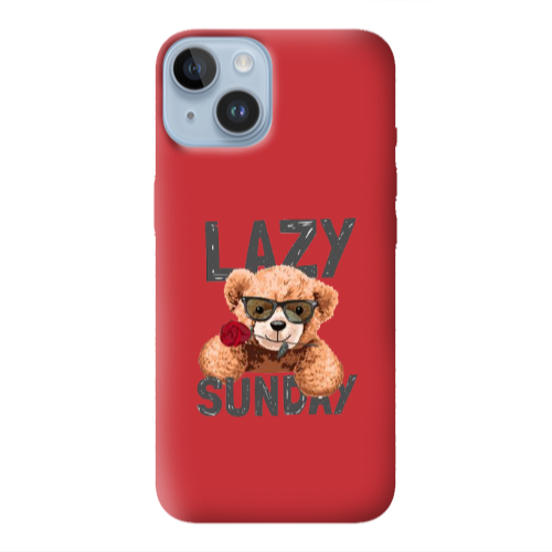 Apple iPhone 14 Plus Lazy sunday Red Colored Silicone TPU Θήκη