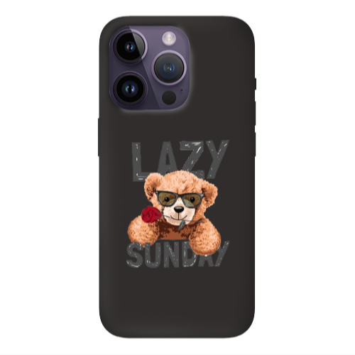 Apple iPhone 14 Pro  Lazy sunday Black Colored Silicone TPU Θήκη