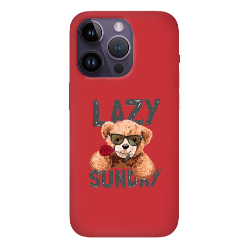 Apple iPhone 14 Pro  Lazy sunday Red Colored Silicone TPU Θήκη
