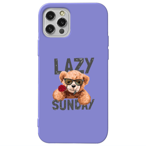 Apple iPhone 13 Pro Lazy sunday Purple Colored Silicone TPU Θήκη