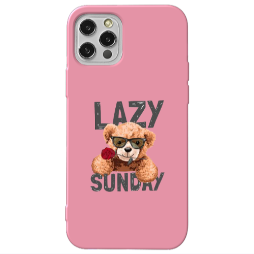 Apple iPhone 13 Pro Lazy sunday Pink Colored Silicone TPU Θήκη