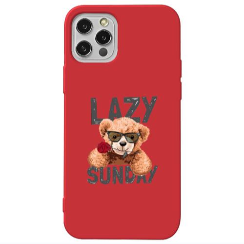 Apple iPhone 13 Pro Lazy sunday Red Colored Silicone TPU Θήκη