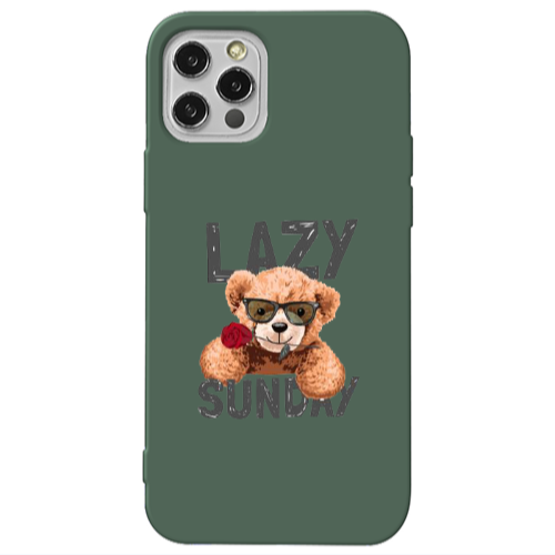 Apple iPhone 13 Pro Lazy sunday Dark Green Colored Silicone TPU Θήκη