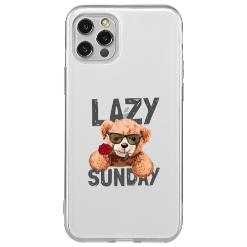 Apple iPhone 12 Pro Lazy sunday Transparent Silicone TPU Θήκη