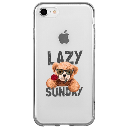 Apple iPhone 7 Lazy sunday Transparent Silicone TPU Θήκη