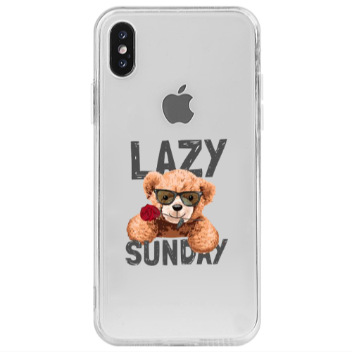 Apple iPhone Xs Lazy sunday Transparent Silicone TPU Θήκη