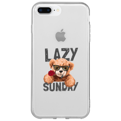 Apple iPhone 7 Plus Lazy sunday Transparent Silicone TPU Θήκη