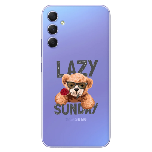 Samsung A34 Lazy sunday Transparent Silicone TPU Θήκη