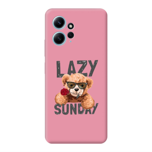 Xiaomi Redmi Note 12 4G Lazy sunday Pink Colored Silicone TPU Θήκη