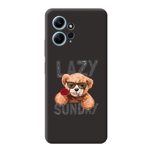 Xiaomi Redmi Note 12 4G Lazy sunday Black Colored Silicone TPU Θήκη