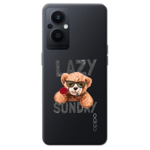 Oppo Reno 7 Lite Lazy sunday Transparent Silicone TPU Θήκη