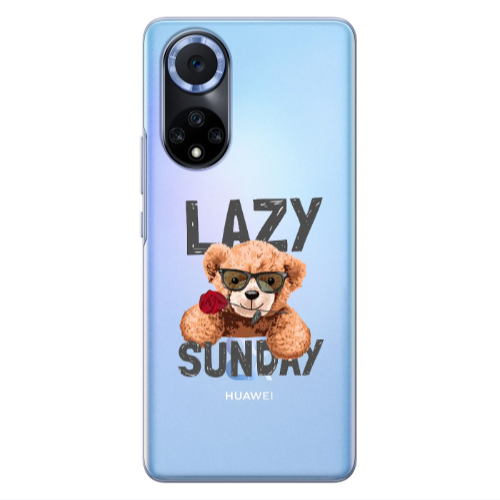 Huawei Nova 9 Lazy sunday Transparent Silicone TPU Θήκη