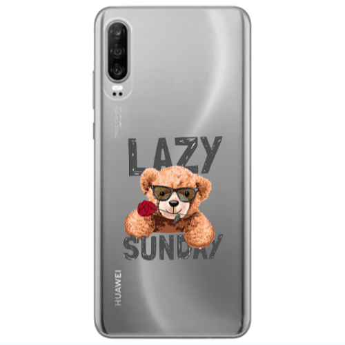 Huawei P30 Lazy sunday Transparent Silicone TPU Θήκη