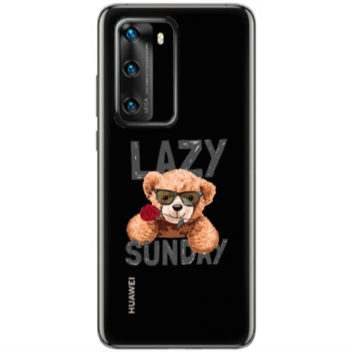Huawei P40 Lazy sunday Transparent Silicone TPU Θήκη