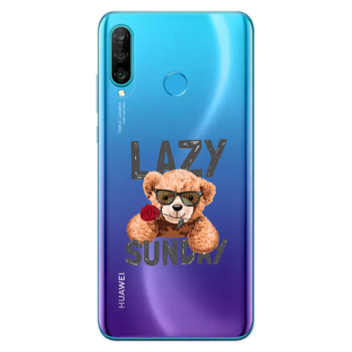 Huawei P30 Lite Lazy sunday Transparent Silicone TPU Θήκη