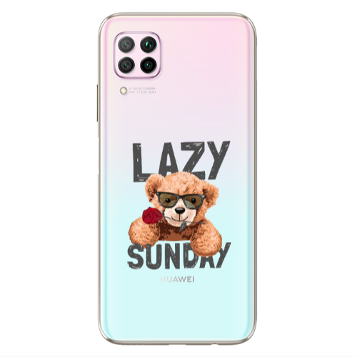 Huawei P40 Lite Lazy sunday Transparent Silicone TPU Θήκη