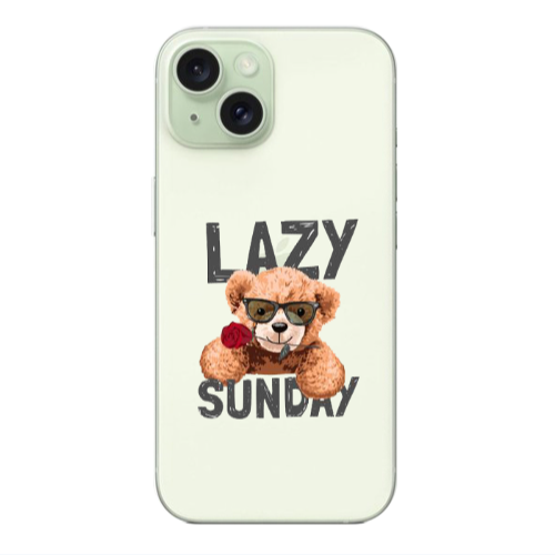 Apple iPhone 15 Lazy sunday Transparent Silicone TPU Θήκη