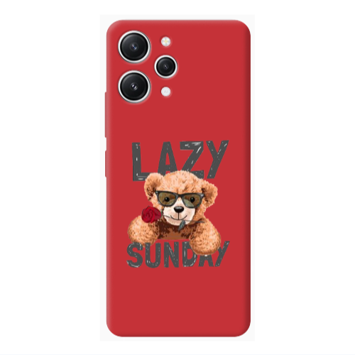 Xiaomi Redmi 12 Lazy sunday Red Colored Silicone TPU Θήκη
