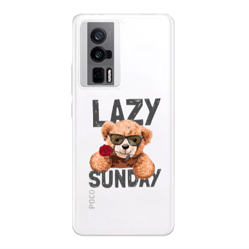 Xiaomi Poco F5 Pro Lazy sunday Transparent Silicone TPU Θήκη