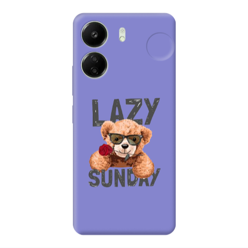 Xiaomi Redmi 13C Lazy sunday Purple Colored Silicone TPU Θήκη