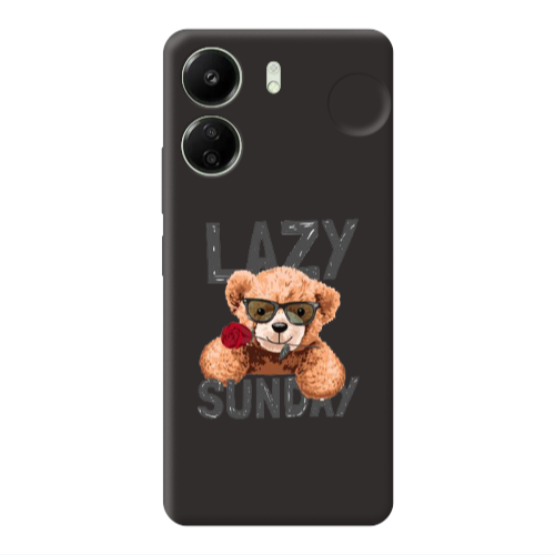 Xiaomi Redmi 13C Lazy sunday Black Colored Silicone TPU Θήκη