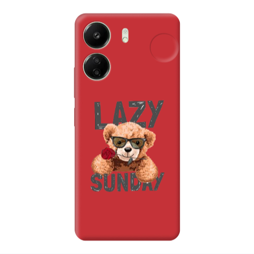 Xiaomi Redmi 13C Lazy sunday Red Colored Silicone TPU Θήκη