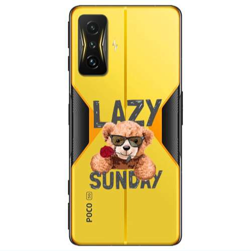 Xiaomi Poco F4 Gt Lazy sunday Transparent Silicone TPU Θήκη